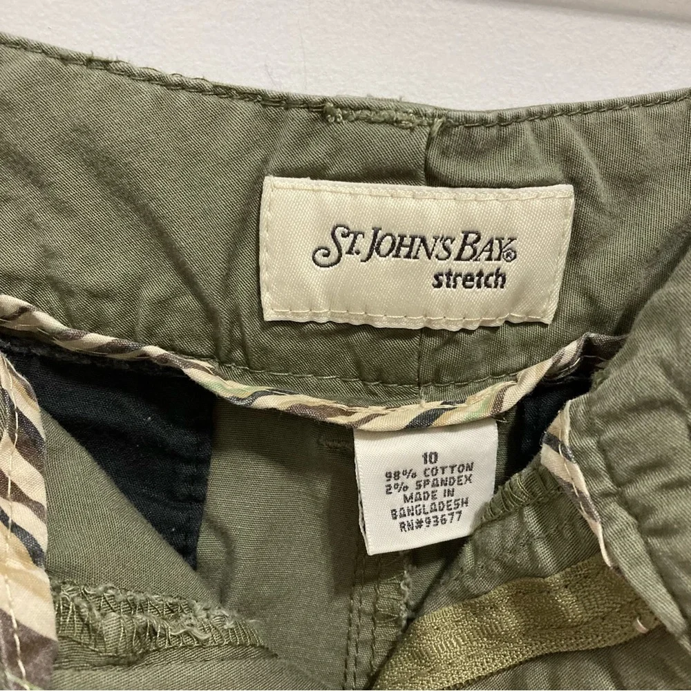 St. John’s Bay Stretch Olive Green Shorts
